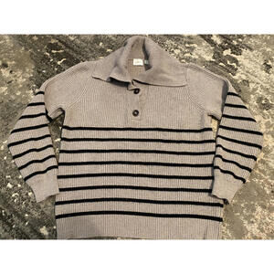 Cyrus Striped Pullover Sweater XL Brown & Black Striped